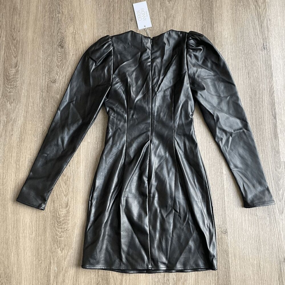 NWT Ronny Kobo Faux Leather Mini Dress XS​​​​​​ - Picture 5 of 10